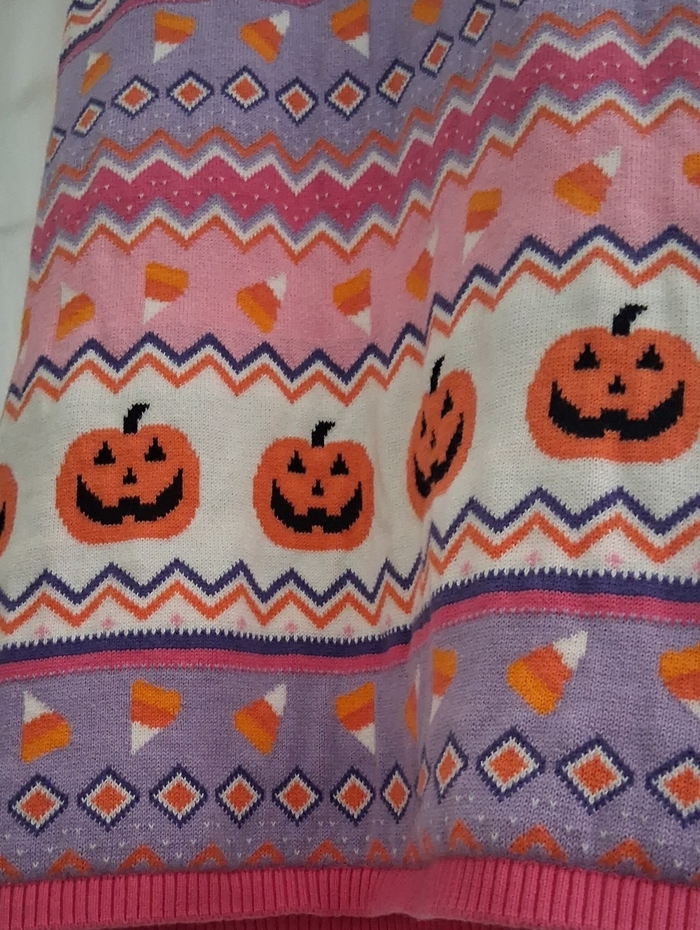 Gymboree Pink Carmine Knit Pumpkin Sweater Dress Size 7. - Picture 7 of 7